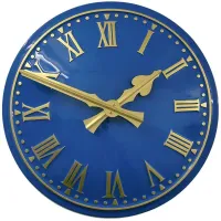 Bolton Outdoor Clock Service blue dial